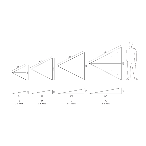 Triangle - Flat 90 ° XS