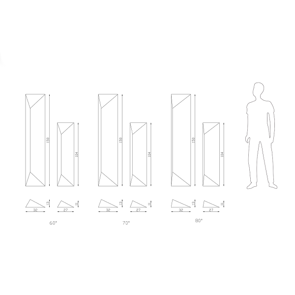 Rectangle - Parapetto 60° L