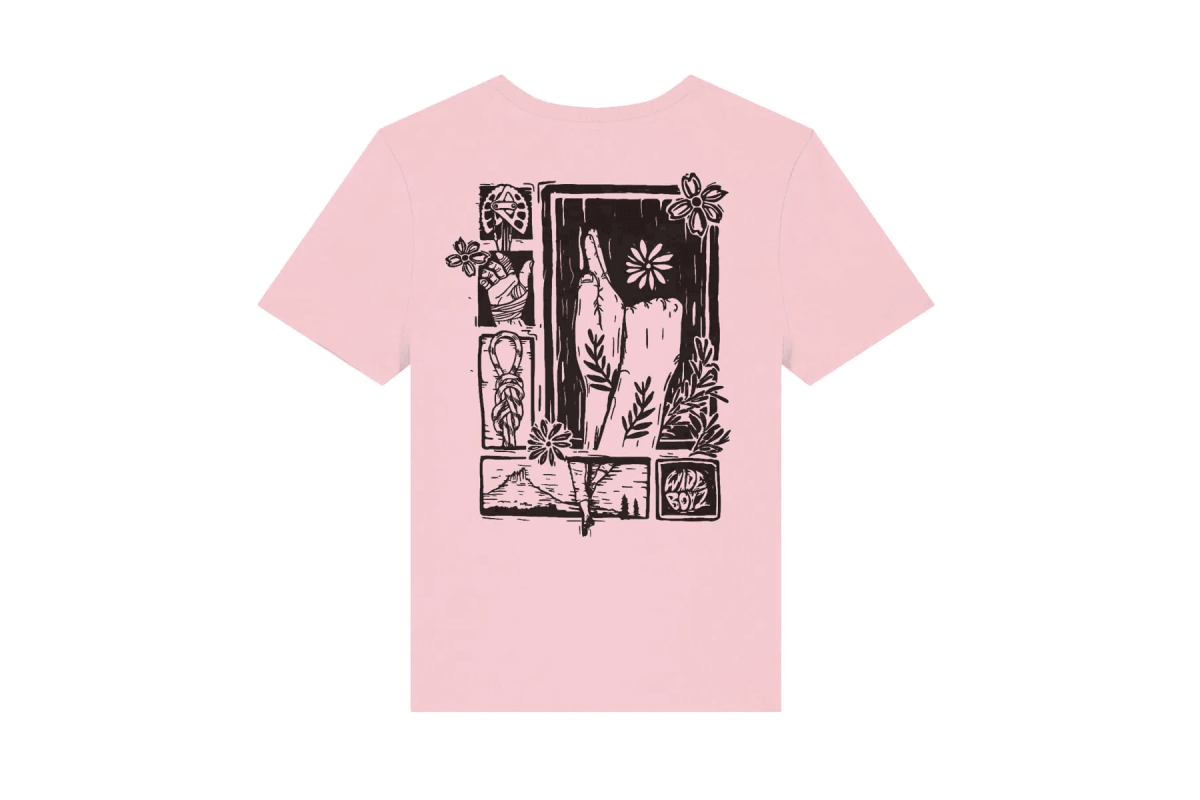 T-shirt / Flower Fist T Pink