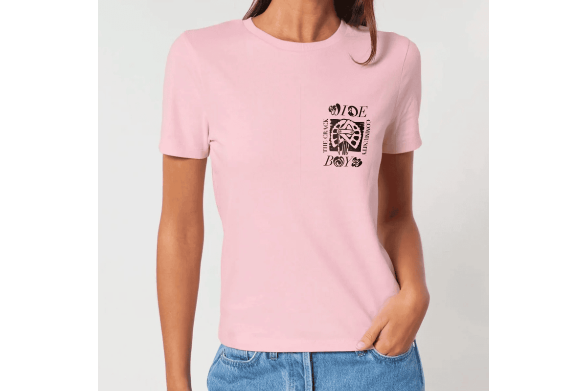 T-shirt / Flower Fist T Pink