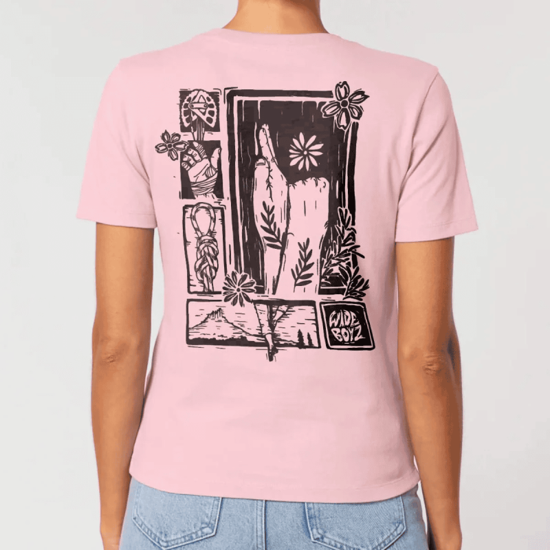 T-shirt / Flower Fist T Pink